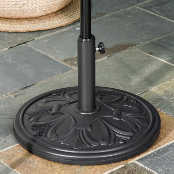Round Parasol Base Heavy Duty Cement Stand Umbrella Holder Garden - Image 2