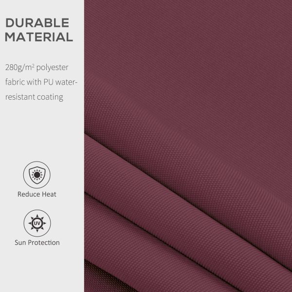 Manual Retractable Awning, 3x2.5 m-Red - Image 4