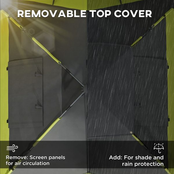 Outsunny 3-4 Man Camping Tent Portable with Bag, Quick Setup - Image 3