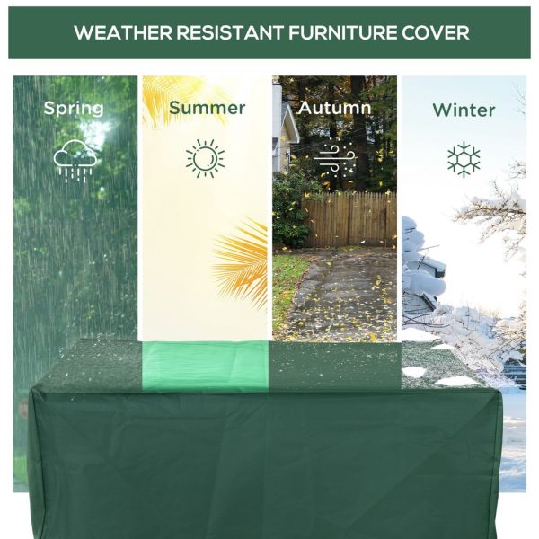 UV /Rain Protective Cover, 245x165x55 cm-Green Outsunny - Image 6