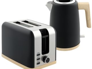 HOMCOM 1.7L Electric Fast Boil Kettle and 2 Slice Toaster Set