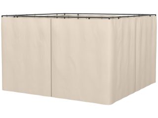 3 x 3(m) Universal Gazebo Replacement Sidewall Set w/ 4 Panels, Beige Outsunny