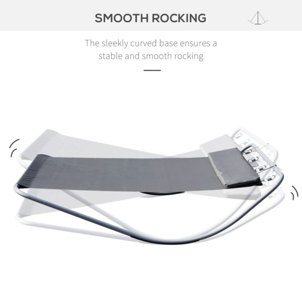 Outdoor Double Rocking Bed Hammock-Grey - Image 4
