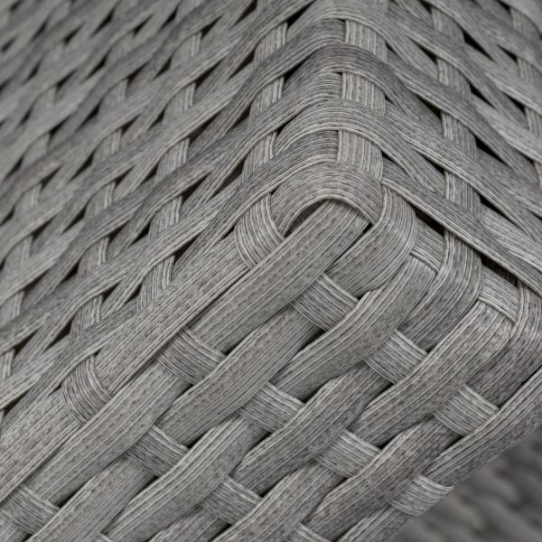 6 PCS Outdoor Rattan Sofa Furniture Sets with Footstool Cushions Grey Outsunny - Image 8