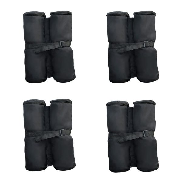 4 Pc Gazebo Sand Bag Weight Set-Black