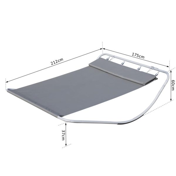 Outdoor Double Rocking Bed Hammock-Grey - Image 5