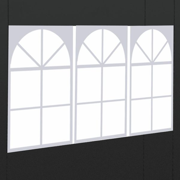 3m Gazebo Exchangeable Side Panels Wall-Black - Image 7