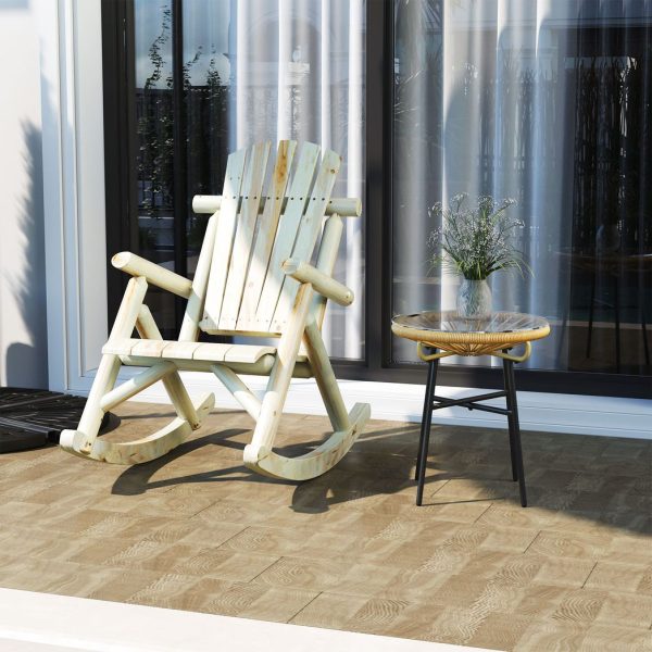 Cedar Wood Rocking Armchair, 96Lx66Wx98H cm - Image 2