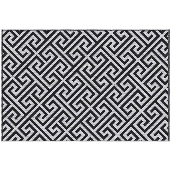 121x182cm Reversible Outdoor Rug Portable Plastic Straw RV  Outsunny
