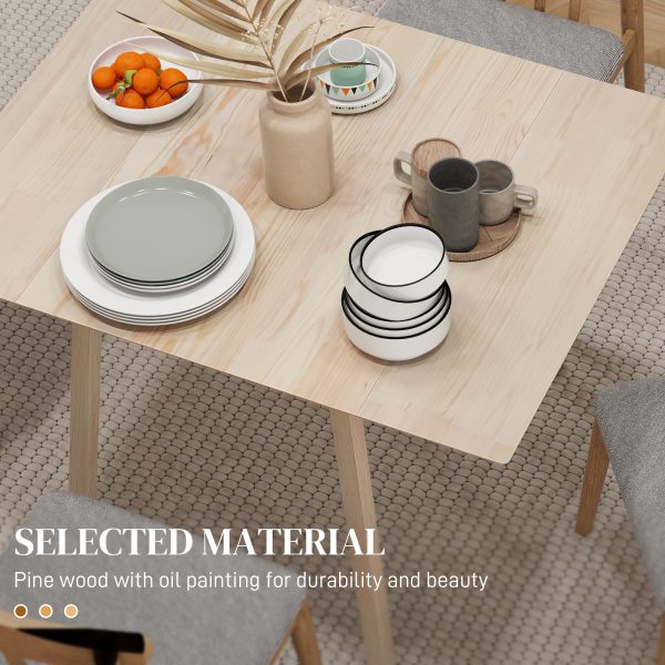 Extendable Kitchen Table for 2-4, Folding Drop Leaf Dining Table for Small Space - Image 4