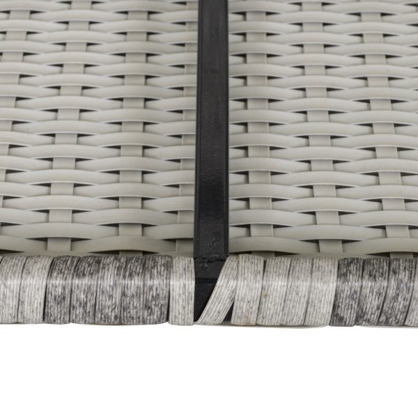 Rattan Corner Sofa Garden Rattan Furniture Single Sofa Chair Light Grey - Image 8
