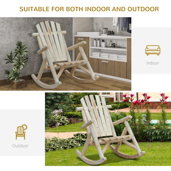 Cedar Wood Rocking Armchair, 96Lx66Wx98H cm - Image 7