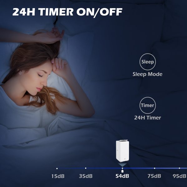 HOMCOM 12,000 BTU Portable Air Conditioner with 28mÂ², Sleep Mode, Dehumidifier - Image 4