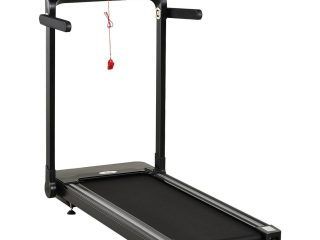 1.85HP Foldable Electric Treadmill Fitness Safety Lock LED screen-Black HOMCOM