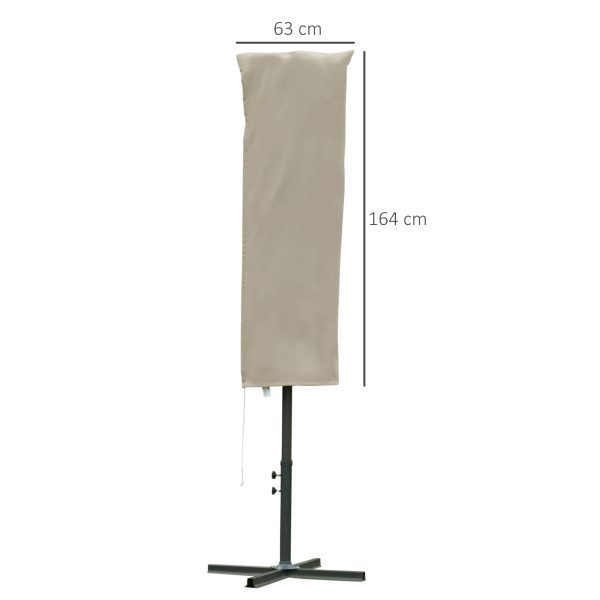 Cantilever Umbrella Cover Outdoor Parasol Protector Weatherproof with Zipper - Image 7