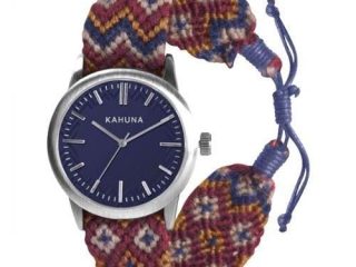 Kahuna Mens Brown Dial and Blue Fabric Strap Watch KGF-0007G  - CLEARANCE NEEDS RE-BATTERY