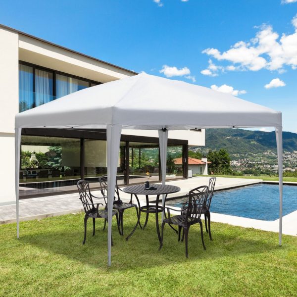 3 x 3m Garden Pop Up Gazebo Marquee Party Tent Wedding Canopy White - Image 2