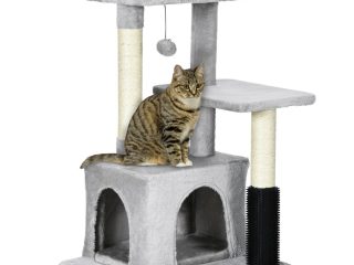 Cat Tree Climbing Activity Center with Scratching Massage Toy Hanging Ball