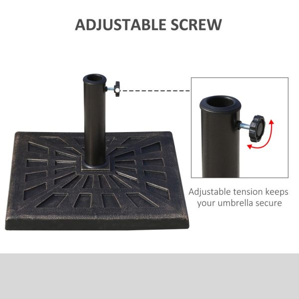 Patio Umbrella Stand 15KG Square Bronze - Image 3
