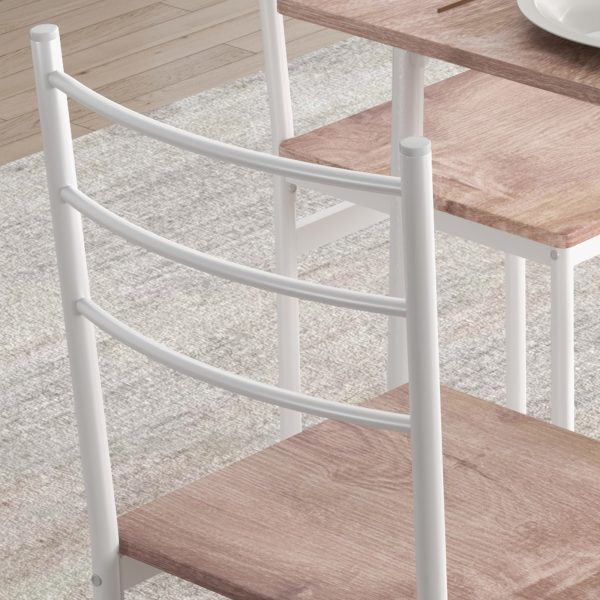 HOMCOM 5 Piece Dining Table and Chairs Set, Space Saving Table and 4 Chairs - Image 8