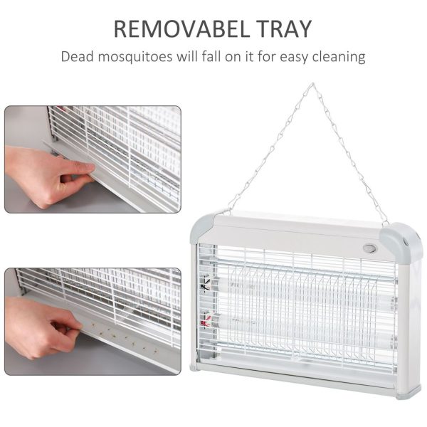 LED Wall-mounted Portable Mosquito Killer Lamp, Steel-Grey - Image 4