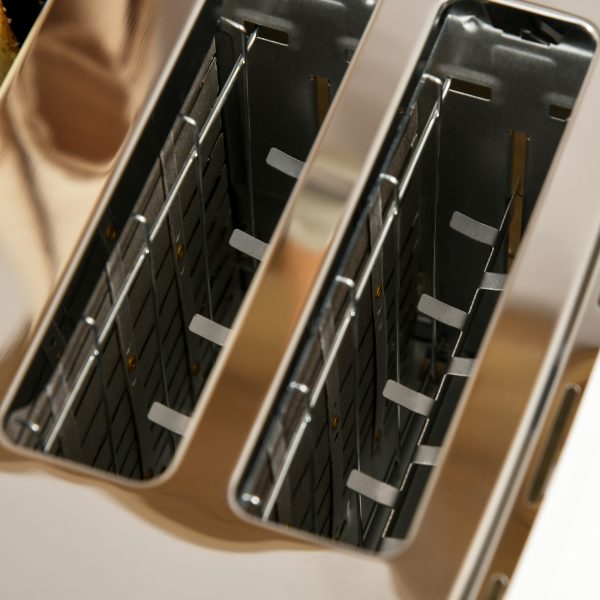 HOMCOM Toaster with 4 Slot, 7 Browning Levels, 1600W, White Ripple - Image 8