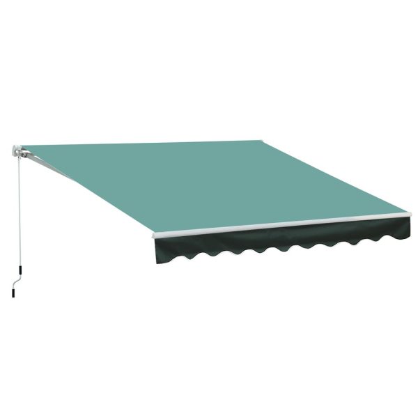Manual Retractable Awning, 3x2.5 m-Dark Green
