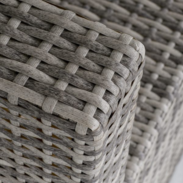 Outdoor Garden Furniture Rattan Single Middle Sofa w/ Cushions Grey - Image 7