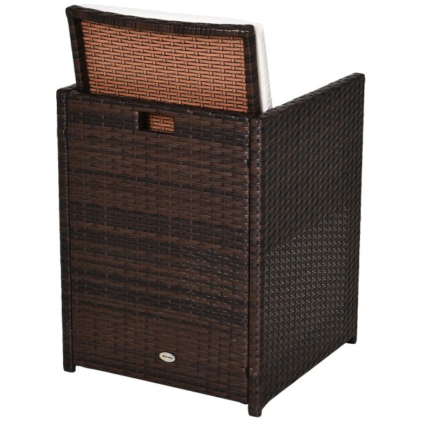 5 P? Rattan Set-Brown/Creamy White - Image 8