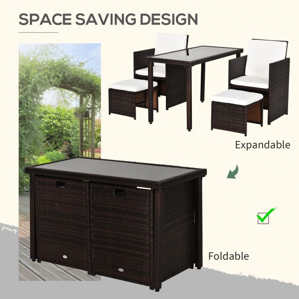 5 P? Rattan Set-Brown/Creamy White - Image 4
