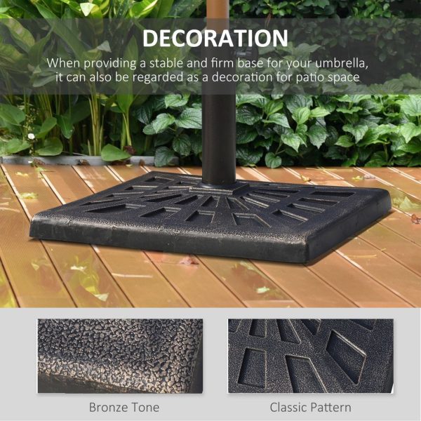 Patio Umbrella Stand 15KG Square Bronze - Image 6