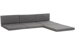 7 Pcs Outdoor Cushion Pads for Rattan Patio Conversation Set, Grey