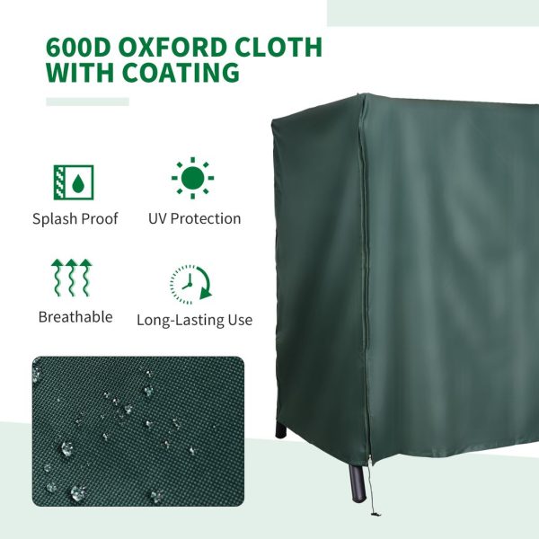 164cm Height Oxford Polyester Waterproof Swing Chair Cover Green - Image 3