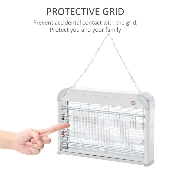 LED Wall-mounted Portable Mosquito Killer Lamp, Steel-Grey - Image 7