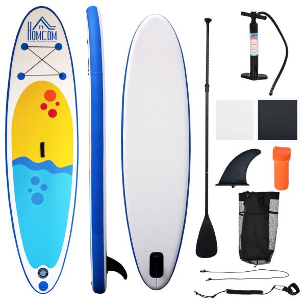 10ft Inflatable Surfing Boards W/ Paddle, Fix Bag, Air Pump, Backpack HOMCOM