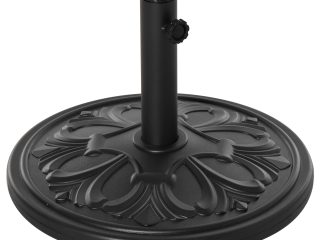 Round Parasol Base Heavy Duty Cement Stand Umbrella Holder Garden