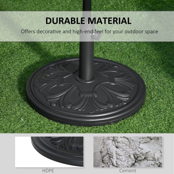 Round Parasol Base Heavy Duty Cement Stand Umbrella Holder Garden - Image 4