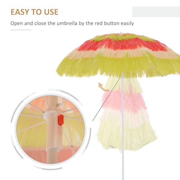Hawaii Beach Umbrella Foldable Parasol-Rainbow - Image 7