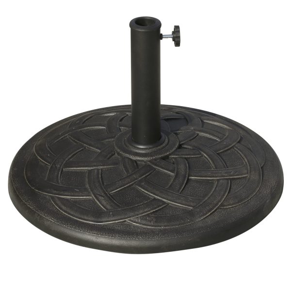 Umbrella Base for ?38mm and ?48mm Poles, Resin-Bronze