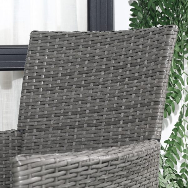 3pc Rattan Coffee Set-Grey - Image 8