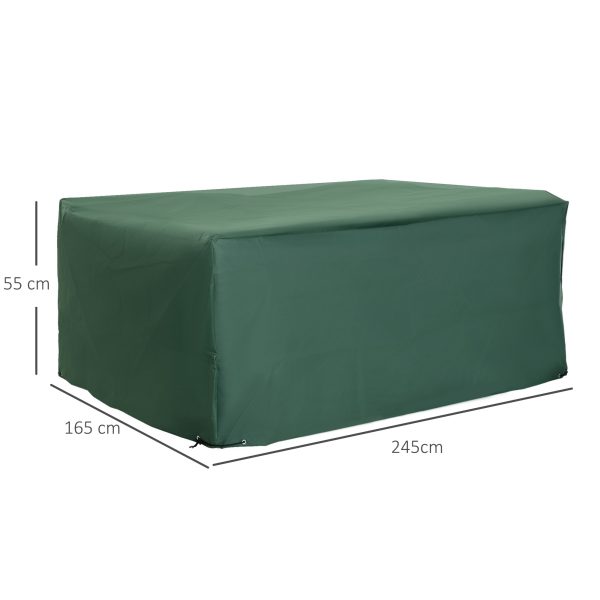 UV /Rain Protective Cover, 245x165x55 cm-Green Outsunny - Image 5