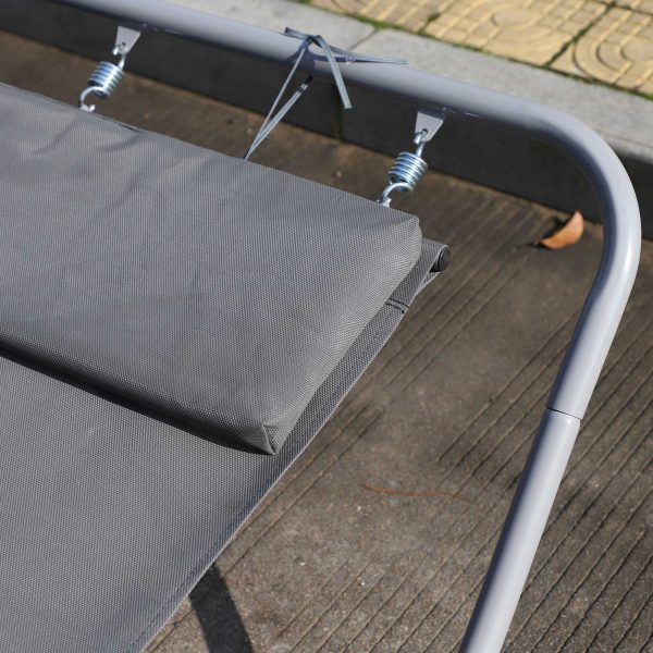 Outdoor Double Rocking Bed Hammock-Grey - Image 7