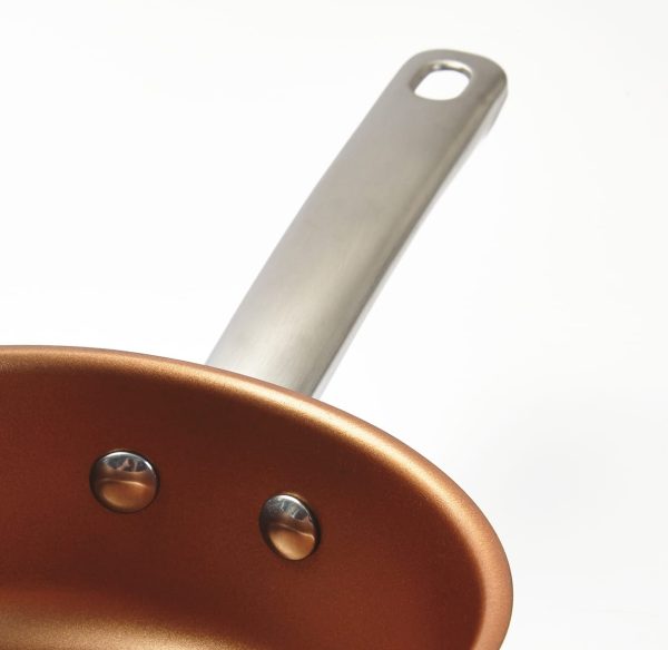 11 pieces Cookware Set Stainless Steel Copper Non-Stick Healthy Cooking - Image 3