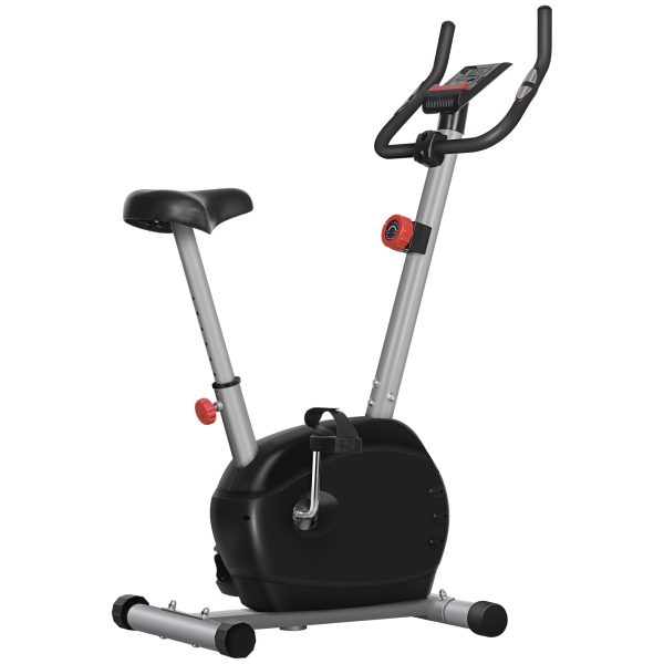 SPORTNOW Exercise Bike with Heart Rate Sensor for Home Use, Grey