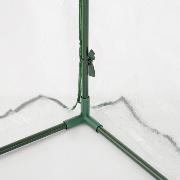 143 x 118 x 212cm Walk-In Lean to Wall Tunnel PVC Greenhouse with Doors - Image 8