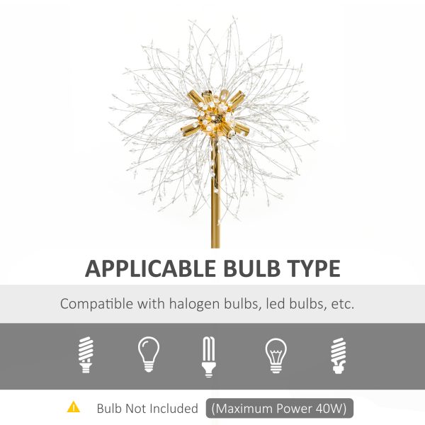 HOMCOM Modern Floor Lamp with Dandelion-like Lampshade for Bedroom - Image 7