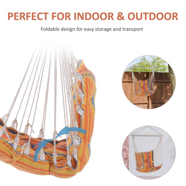 Hanging Swing Chair-Multi-Colour Stripes - Image 6