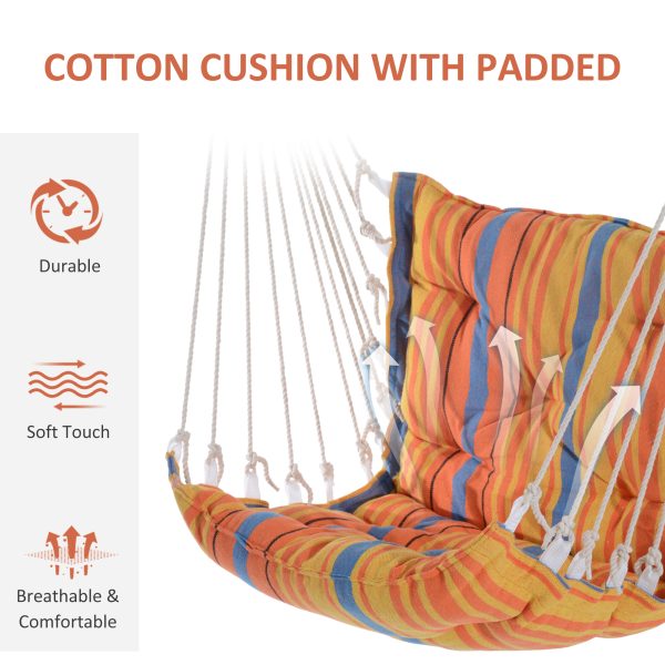 Hanging Swing Chair-Multi-Colour Stripes - Image 4