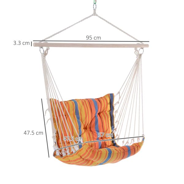 Hanging Swing Chair-Multi-Colour Stripes - Image 5