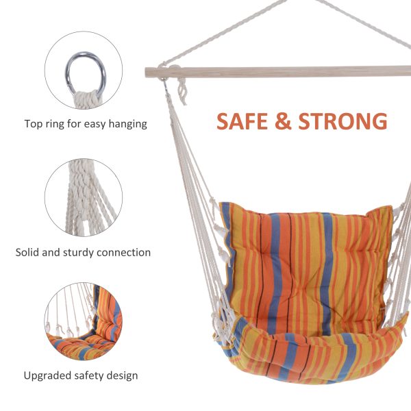 Hanging Swing Chair-Multi-Colour Stripes - Image 3